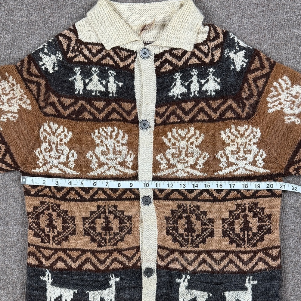 VTG Fotrama Alpaca Wool Cardigan Knit Sweater Women’s L/XL Western Native Retro - Picture 14 of 14